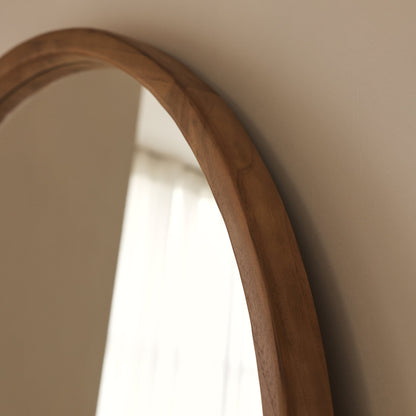 Arden - Miroir en bois chaud plein pied arche 175cm x 95cm