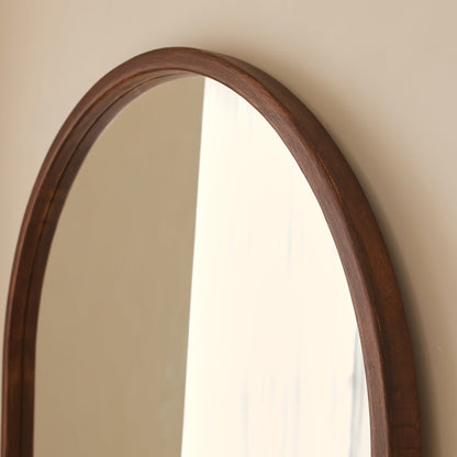 Arden - Miroir en bois foncé plein pied arche 175cm x 95cm