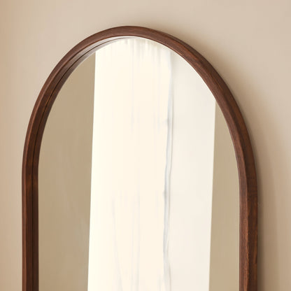 Arden - Miroir en bois foncé plein pied arche 175cm x 95cm