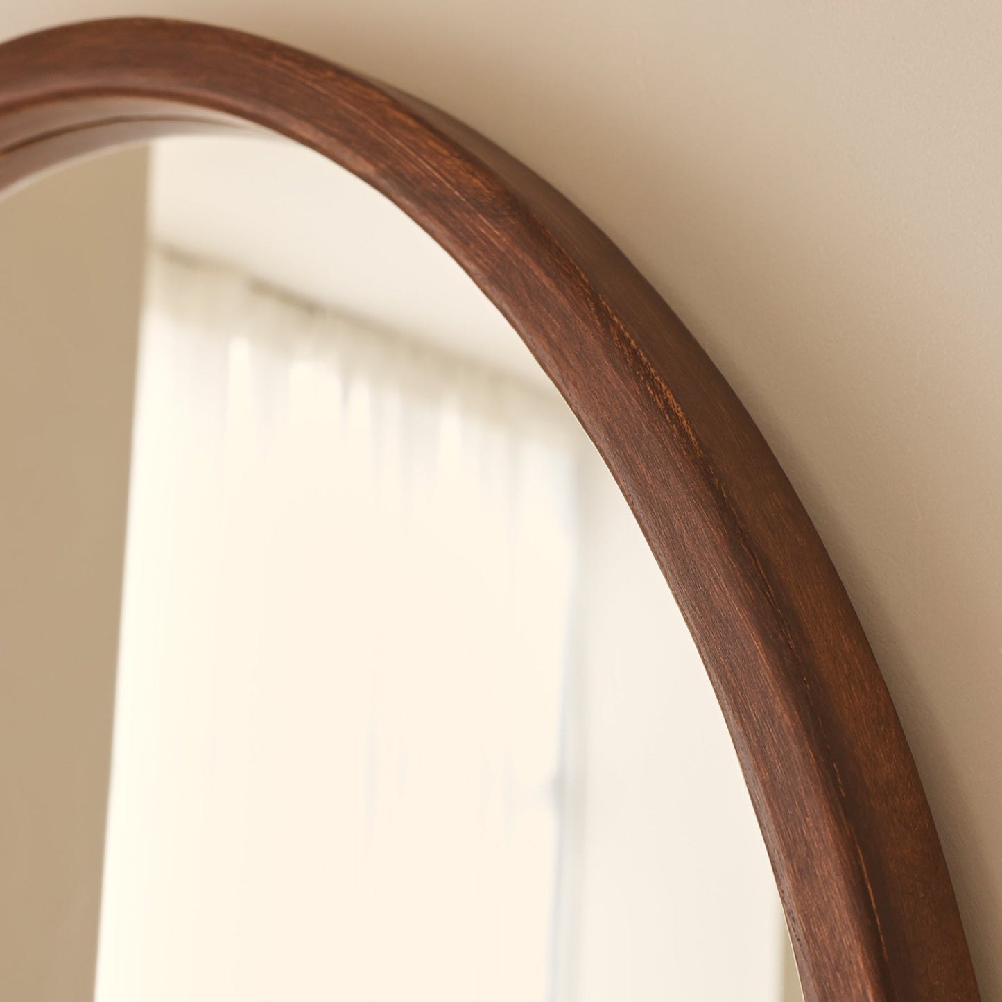 Arden - Miroir en bois foncé plein pied arche 175cm x 95cm