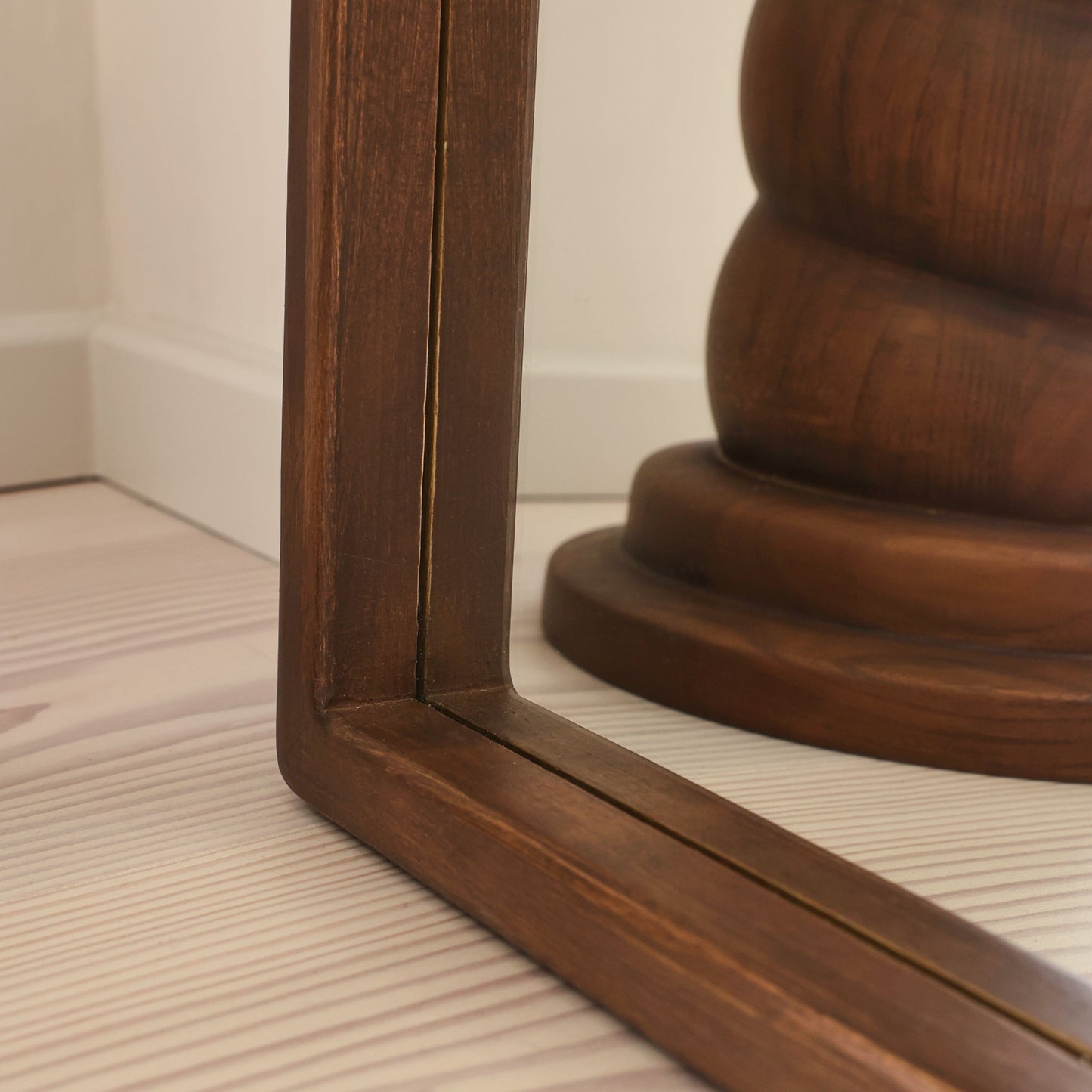 Arden - Miroir en bois foncé plein pied arche 175cm x 95cm