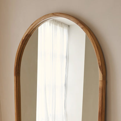 Arden - Miroir en bois clair arqué pleine longueur 175cm x 95cm