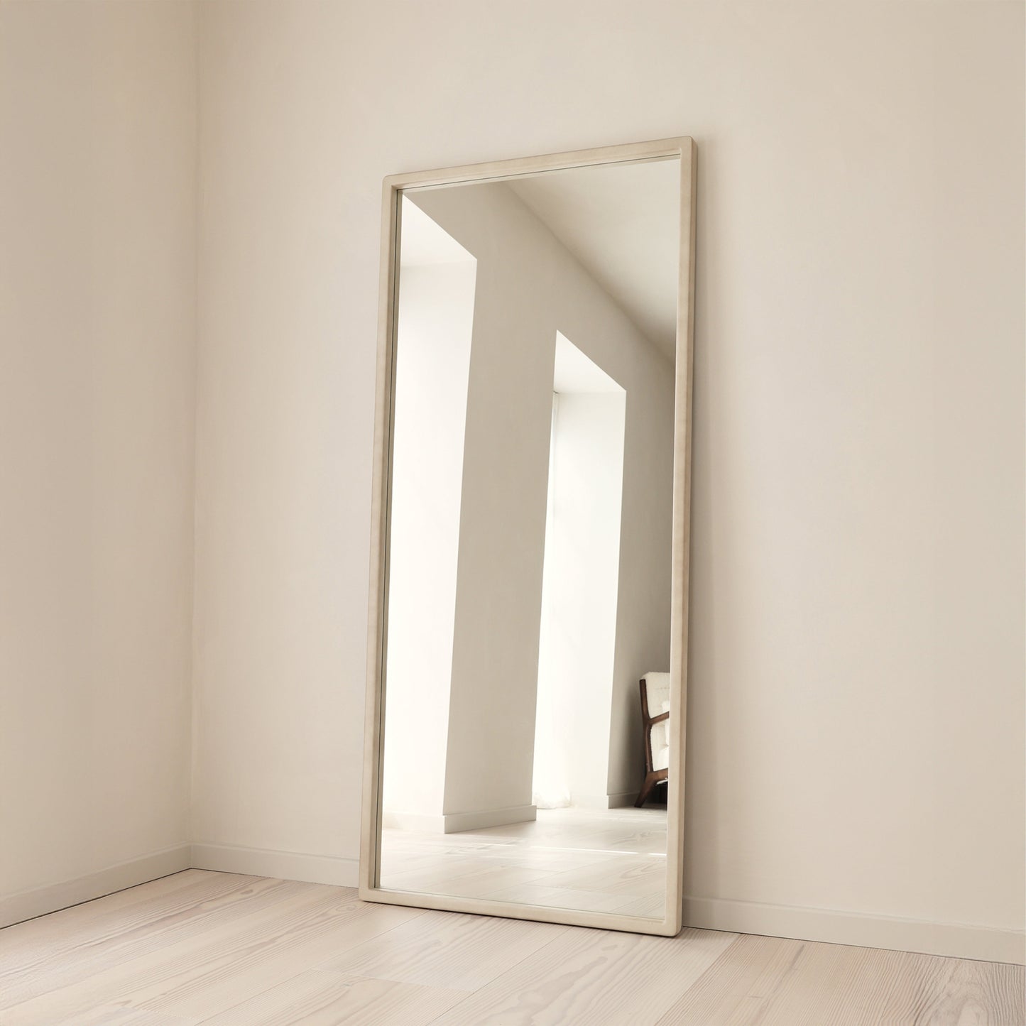 Arden - Miroir en bois pleine longueur béton 180cm x 80cm