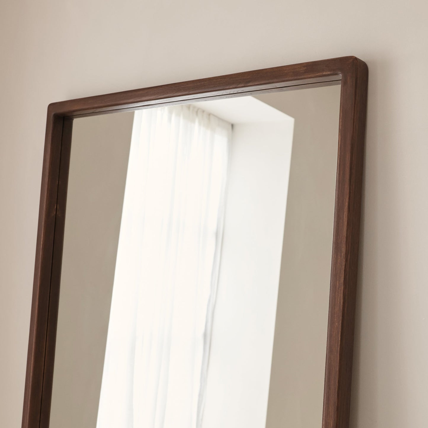 Arden - Miroir en bois foncé pleine longueur 180 cm x 80 cm