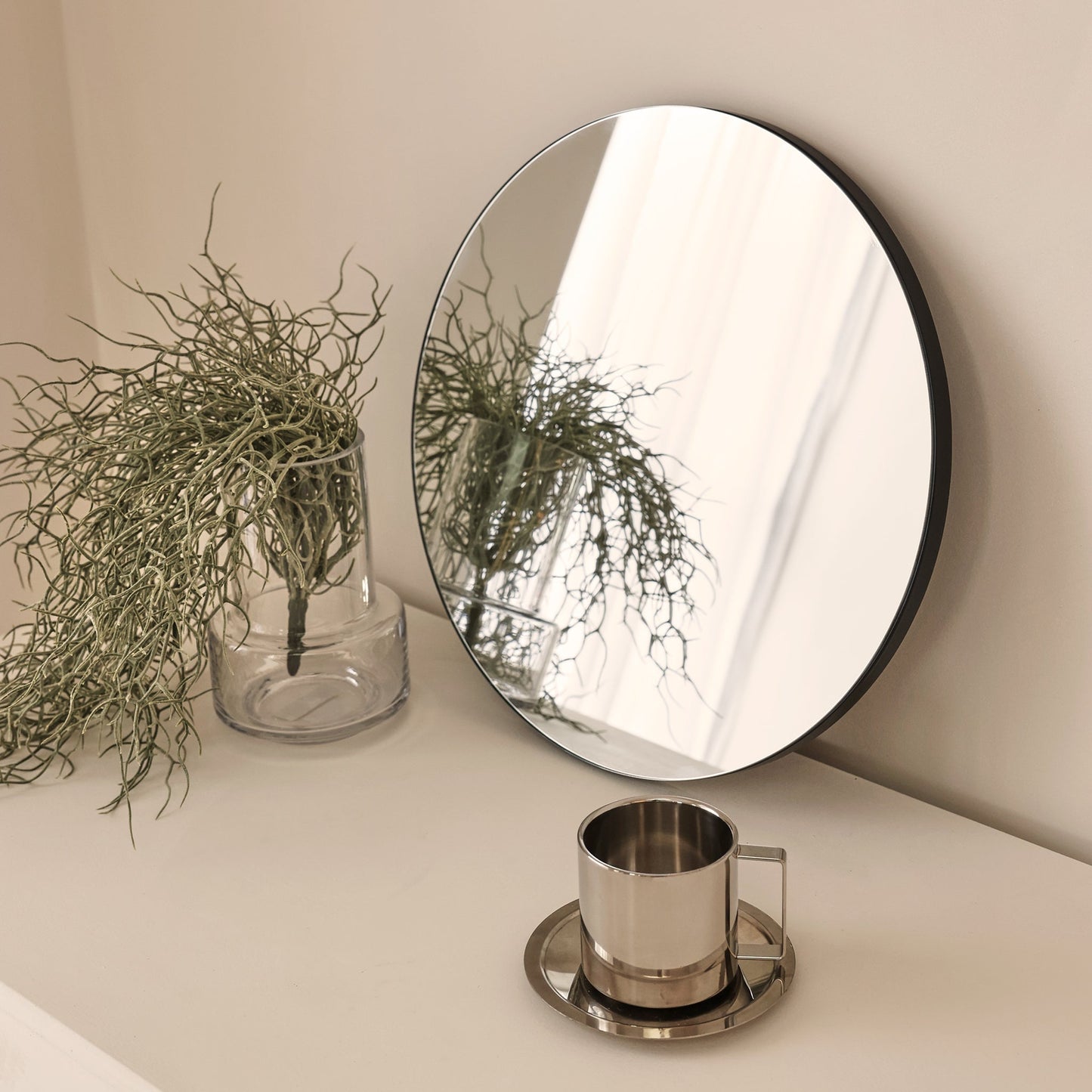 Edge - Miroir Mural Rond Sans Cadre 40cm x 40cm