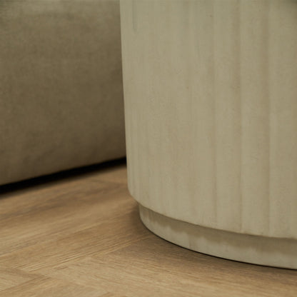 Massimo - Table basse minimaliste en béton cannelé grande