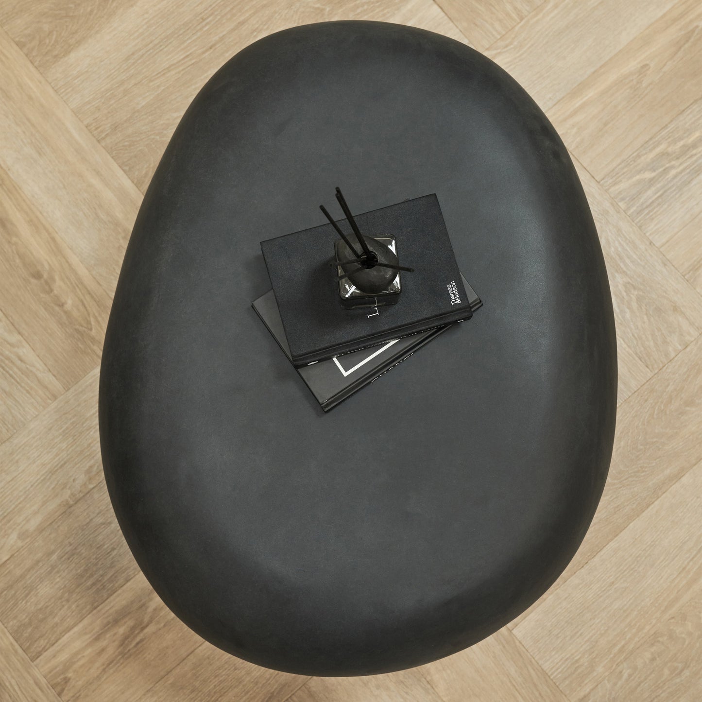 Zola - Table basse galet onyx minimaliste grande
