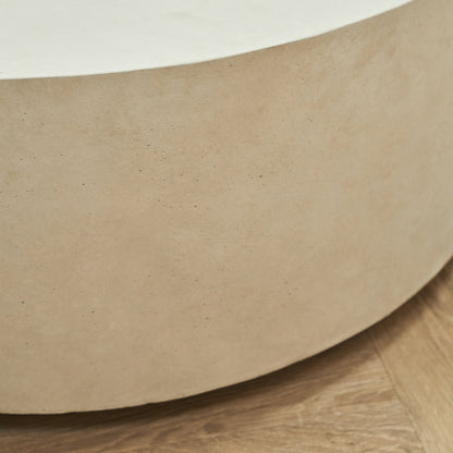 Angelo - Table Basse Ronde Minimaliste en Béton Grande