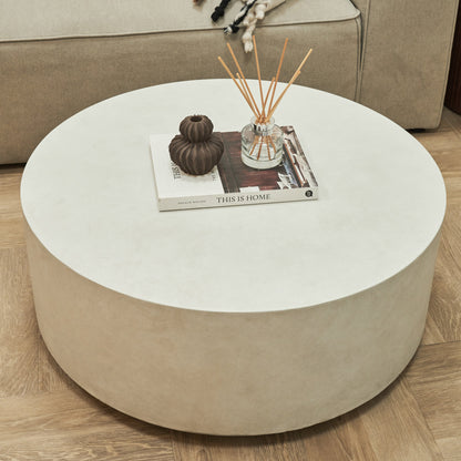 Angelo - Table Basse Ronde Minimaliste en Béton Grande