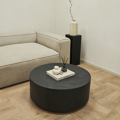 Angelo - Table Basse Ronde Minimaliste Onyx Grande