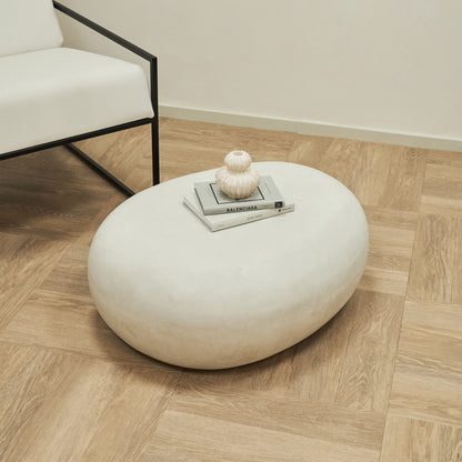 Zola - Grande table basse minimaliste galet en béton
