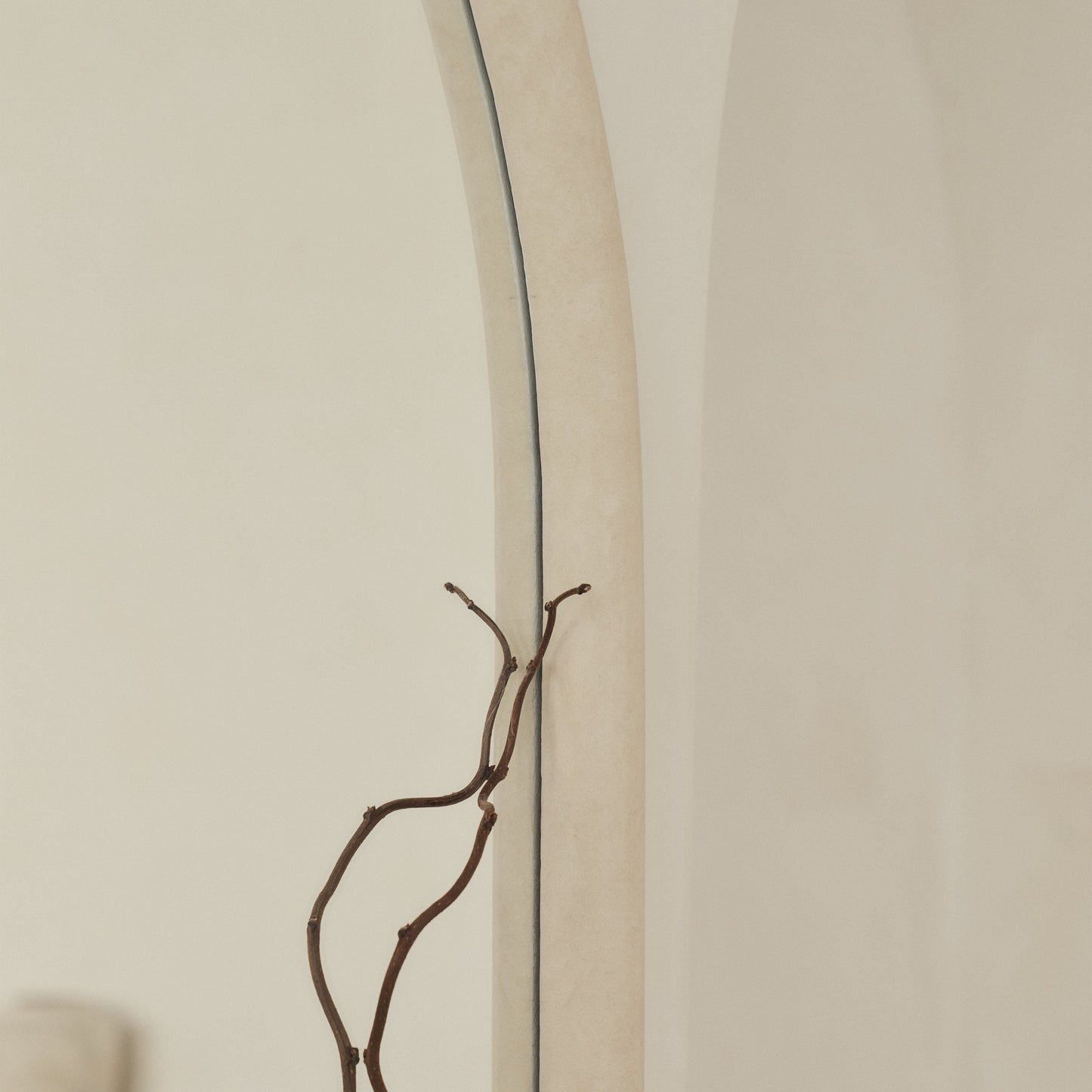 Amora - Miroir en béton extra grand, plein pied, arche, 190 cm x 100 cm