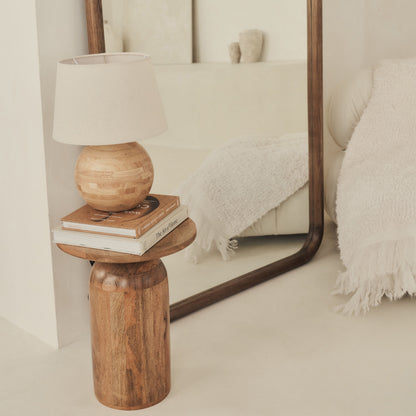 Amora - Grand miroir rectangulaire pleine longueur en bois chaud 180cm x 90cm