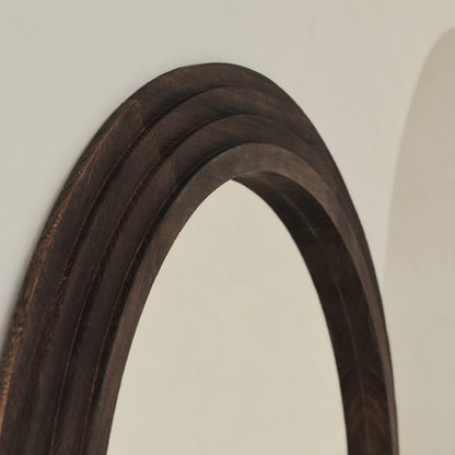 Luciana - Miroir en bois brûlé arqué pleine longueur 180cm x 110cm