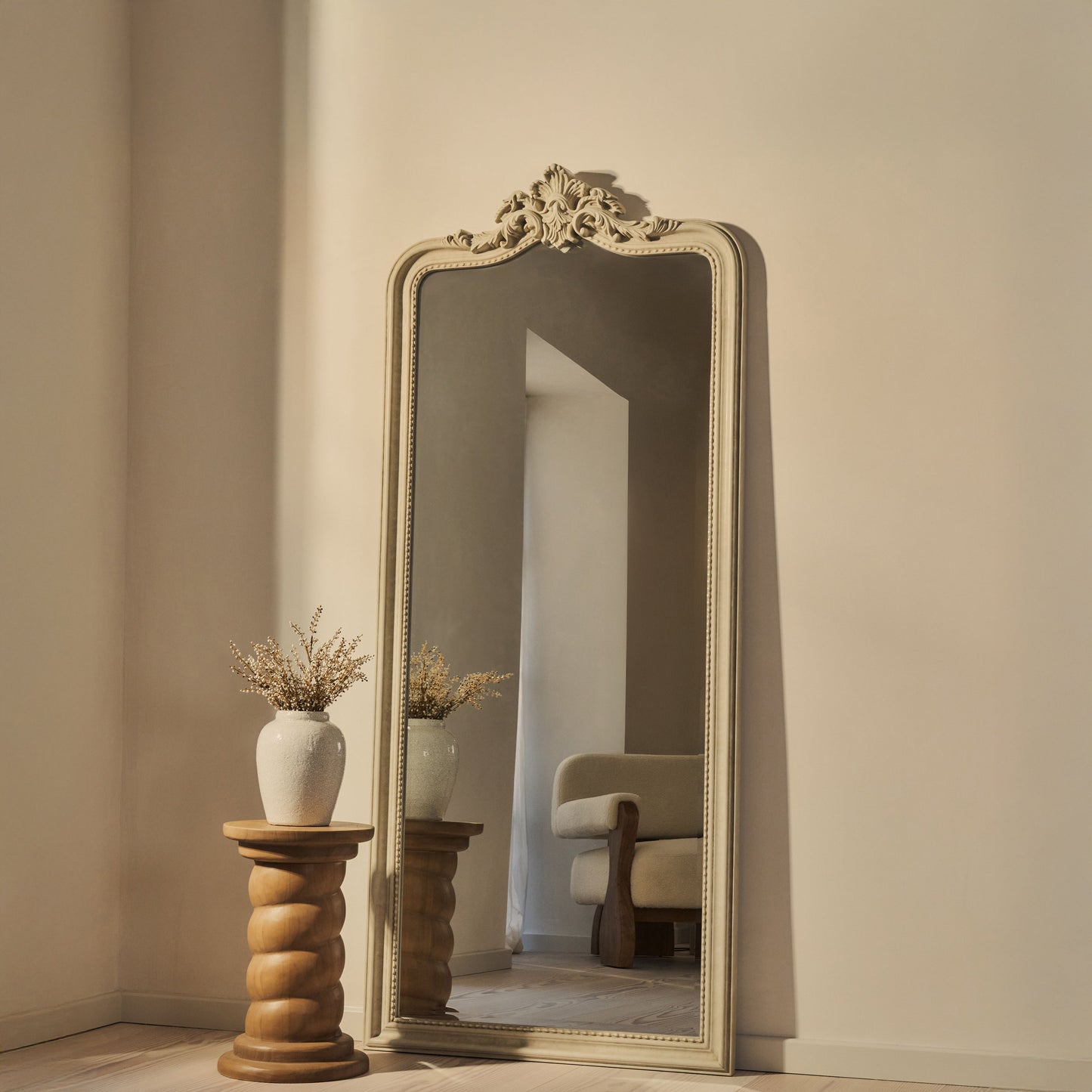 James - Miroir Arche Pleine Longueur en Béton 189cm x 80cm