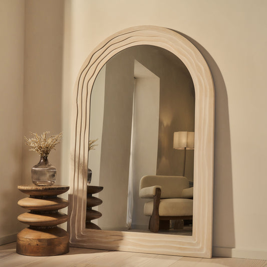 Lucelle - Miroir Arqué Extra Large en Bois