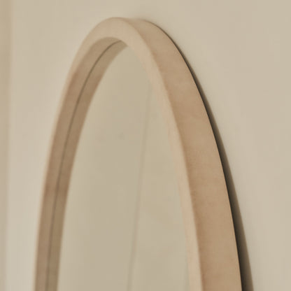 Arden - Miroir en bois arqué pleine longueur en béton 175 cm x 95 cm