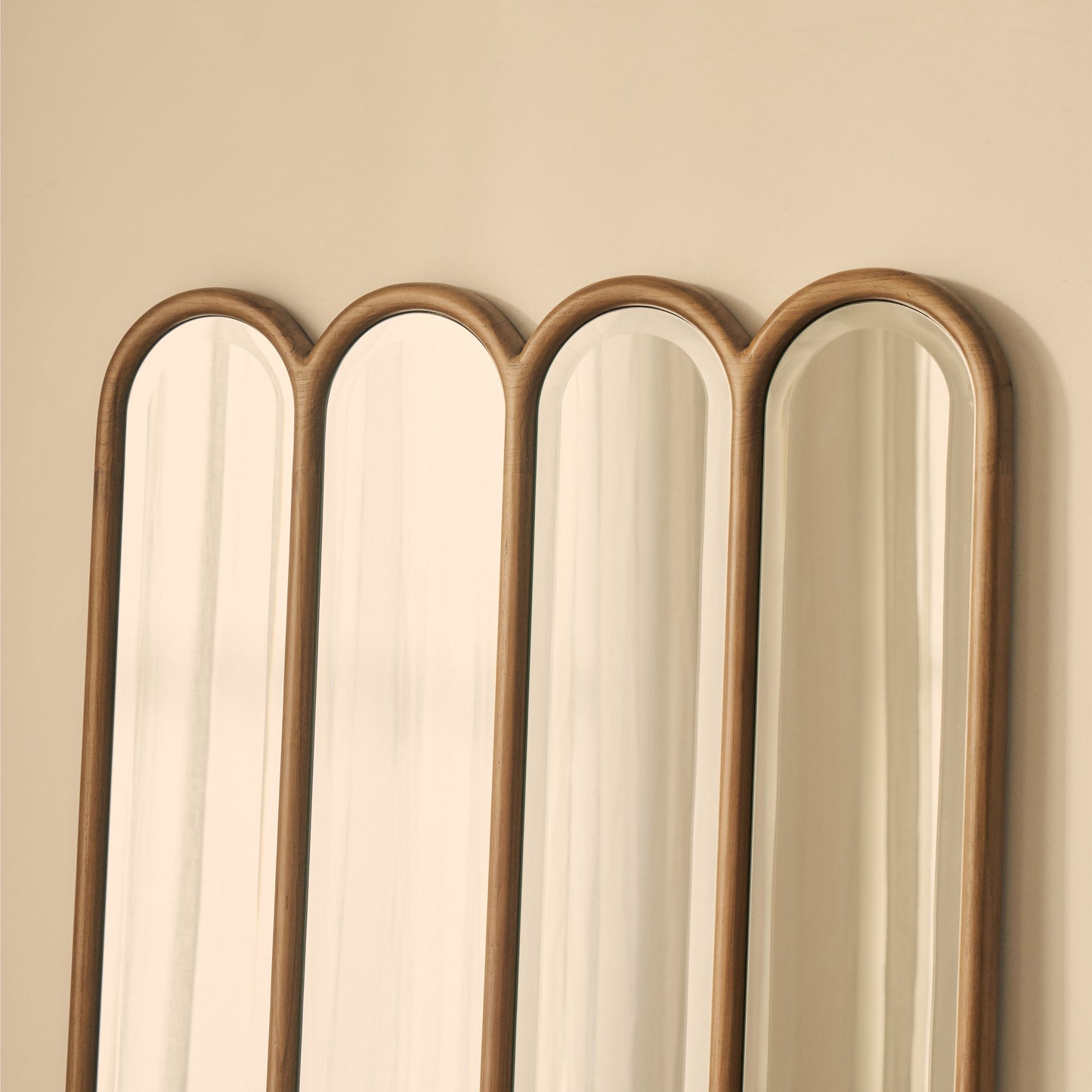 Reims - Miroir en bois plein longueur avec panneau arqué 180cm x 80cm