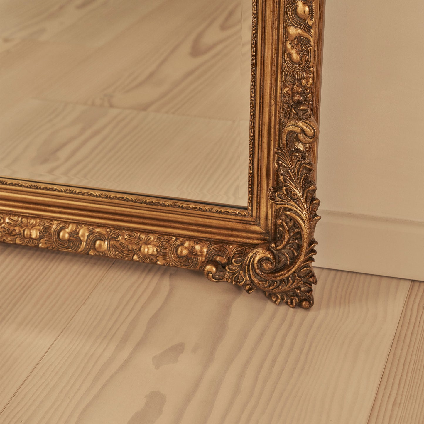 Francesca - Miroir pleine longueur or voûté orné 185 cm x 100 cm