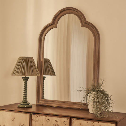 Melilla - Miroir Arqué en Bois Lavé 120cm x 80cm