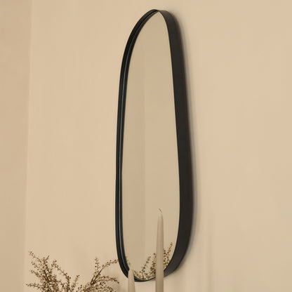 Ava - Miroir irrégulier en forme de pierre noire 75 cm x 45 cm
