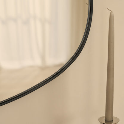 Ava - Miroir irrégulier en forme de pierre noire 75 cm x 45 cm