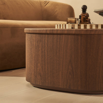 Arlo - Table basse extra large irrégulière en bois foncé