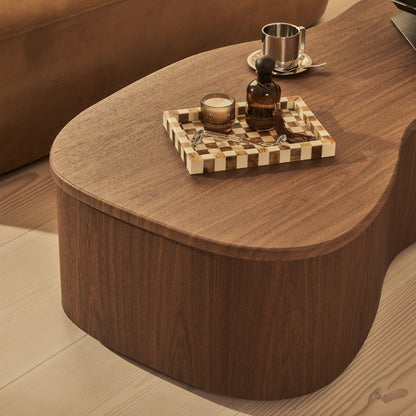 Arlo - Table basse extra large irrégulière en bois foncé