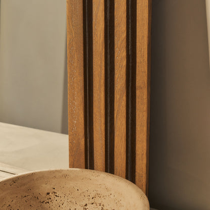 Luciana - Miroir d'Encadrement Arqué en Bois Lavé 120cm x 100cm