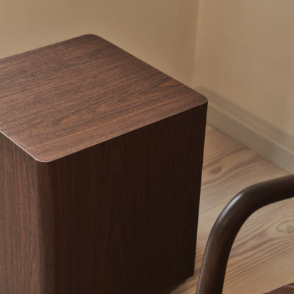 Luciana - Table d'appoint rectangulaire en bois foncé