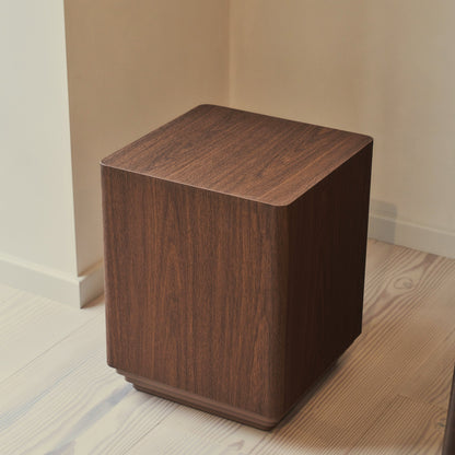Luciana - Table d'appoint rectangulaire en bois foncé