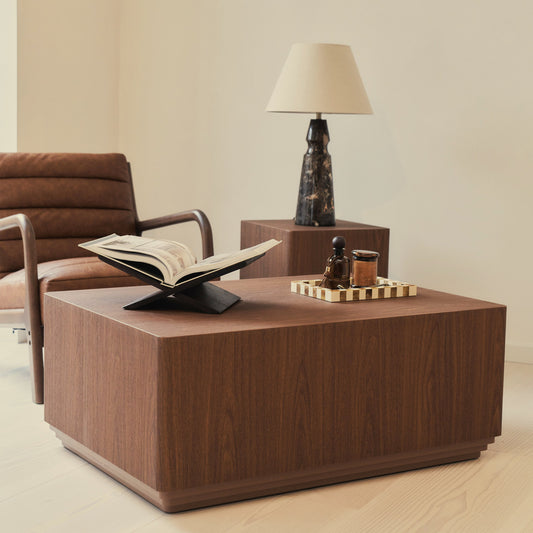 Luciana - Table basse rectangulaire en bois foncé