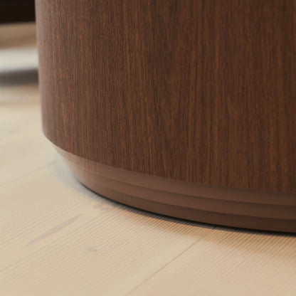 Luciana - Table basse ronde en bois foncé