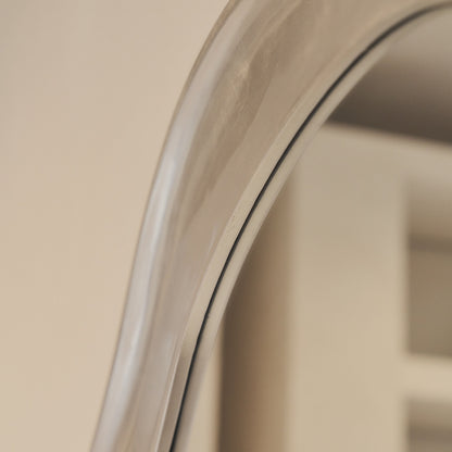 Riva - Miroir irrégulier en forme d'étang brossé chrome 98cm x 89cm
