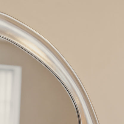 Riva - Miroir irrégulier en forme d'étang brossé chrome 90 cm x 85 cm