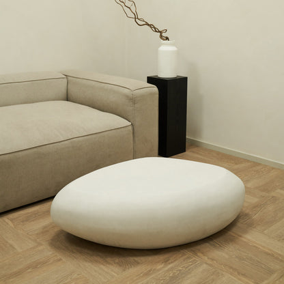 Zola - Table Basse Minimaliste en Béton Galet Extra Large