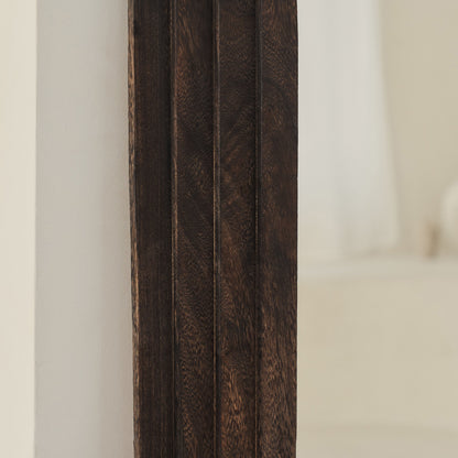 Luciana - Miroir en bois brûlé arqué pleine longueur 180cm x 110cm