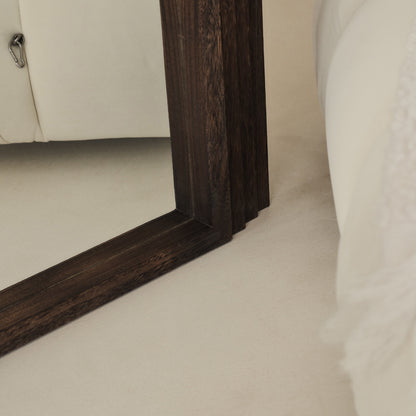 Luciana - Miroir en bois brûlé arqué pleine longueur 180cm x 110cm