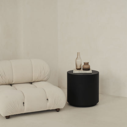 Angelo - Table d'Appoint Ronde Minimaliste Onyx