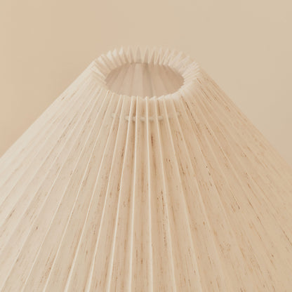 Sicile - Lampe de table en céramique pierre avec abat-jour plissé