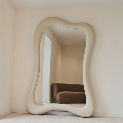 Wabi-Sabi - Miroir irrégulier en béton extra grand pleine longueur 190cm x 130cm