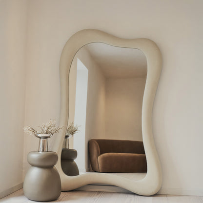 Wabi-Sabi - Miroir irrégulier en béton extra grand pleine longueur 190cm x 130cm