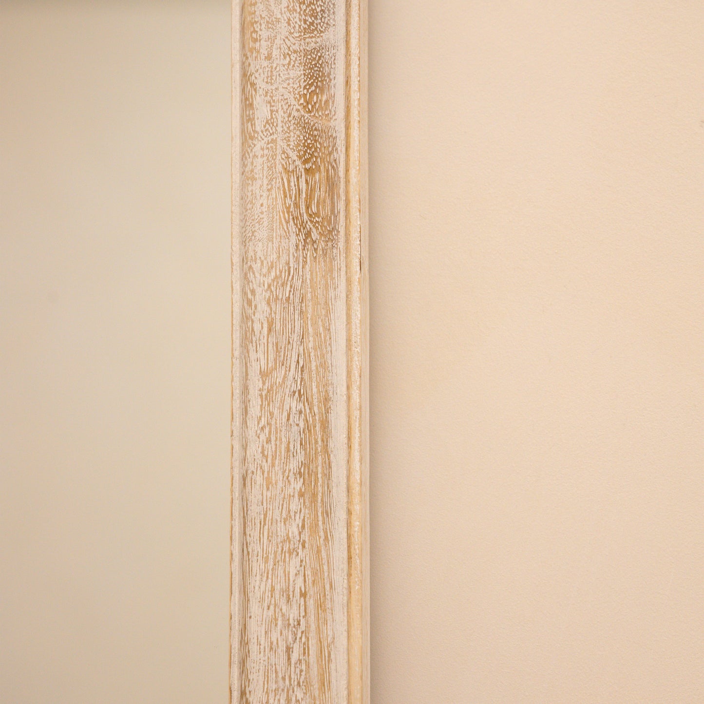 Elena - Miroir Arqué en Bois Blanchi Pleine Longueur 170cm x 75cm