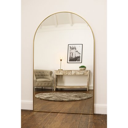 Liberty - Miroir Métallique Arqué Pleine Longueur 180cm x 110cm Or