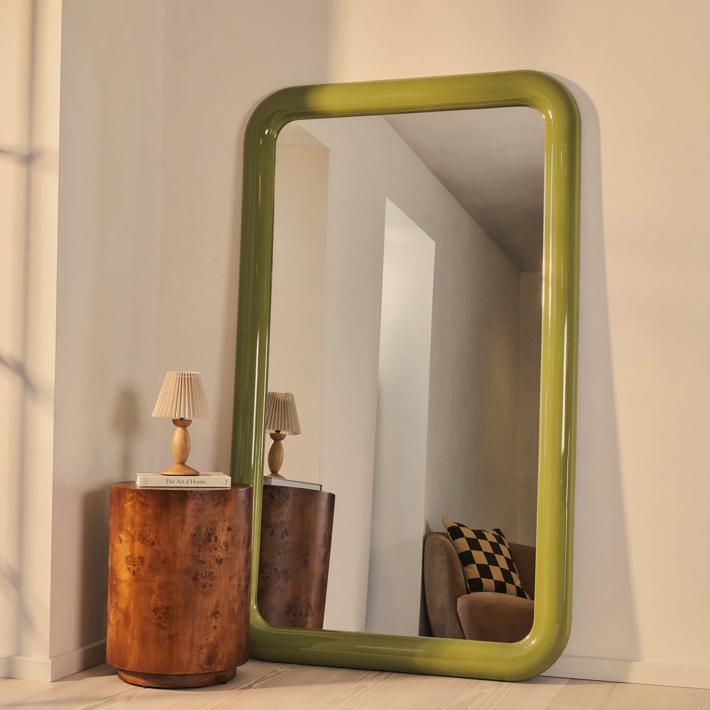 Obsidienne - Miroir Rectangulaire Pleine Longueur Olive Brillant Extra Large 200cm x 120cm