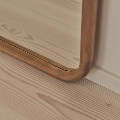 Amora - Miroir en bois chaud extra grand, plein pied, arche, 190 cm x 100 cm